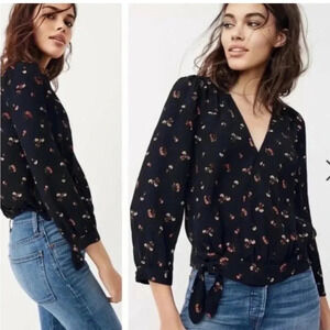 Madewell NWT Wrap Top in Flower Toss Size XS